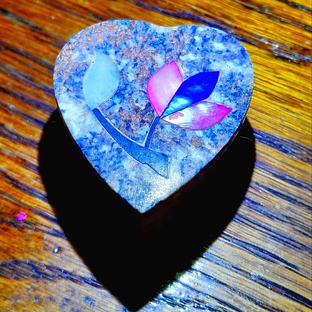 Small Soapstone Jewelry/Trinket Box